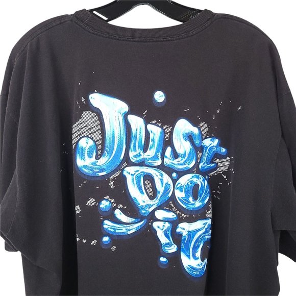 Nike Just Do It Swim T Shirt Mens Size XXL Black Blue Graphic - Picture 7 of 11